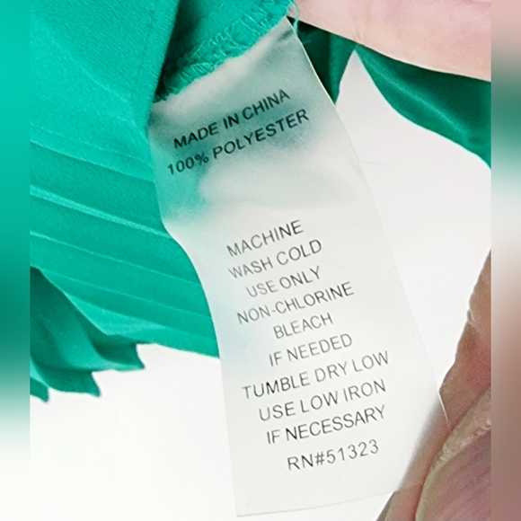 Chaus Front Pleated Long Sleeve Button Down Blouse - Picture 7 of 7